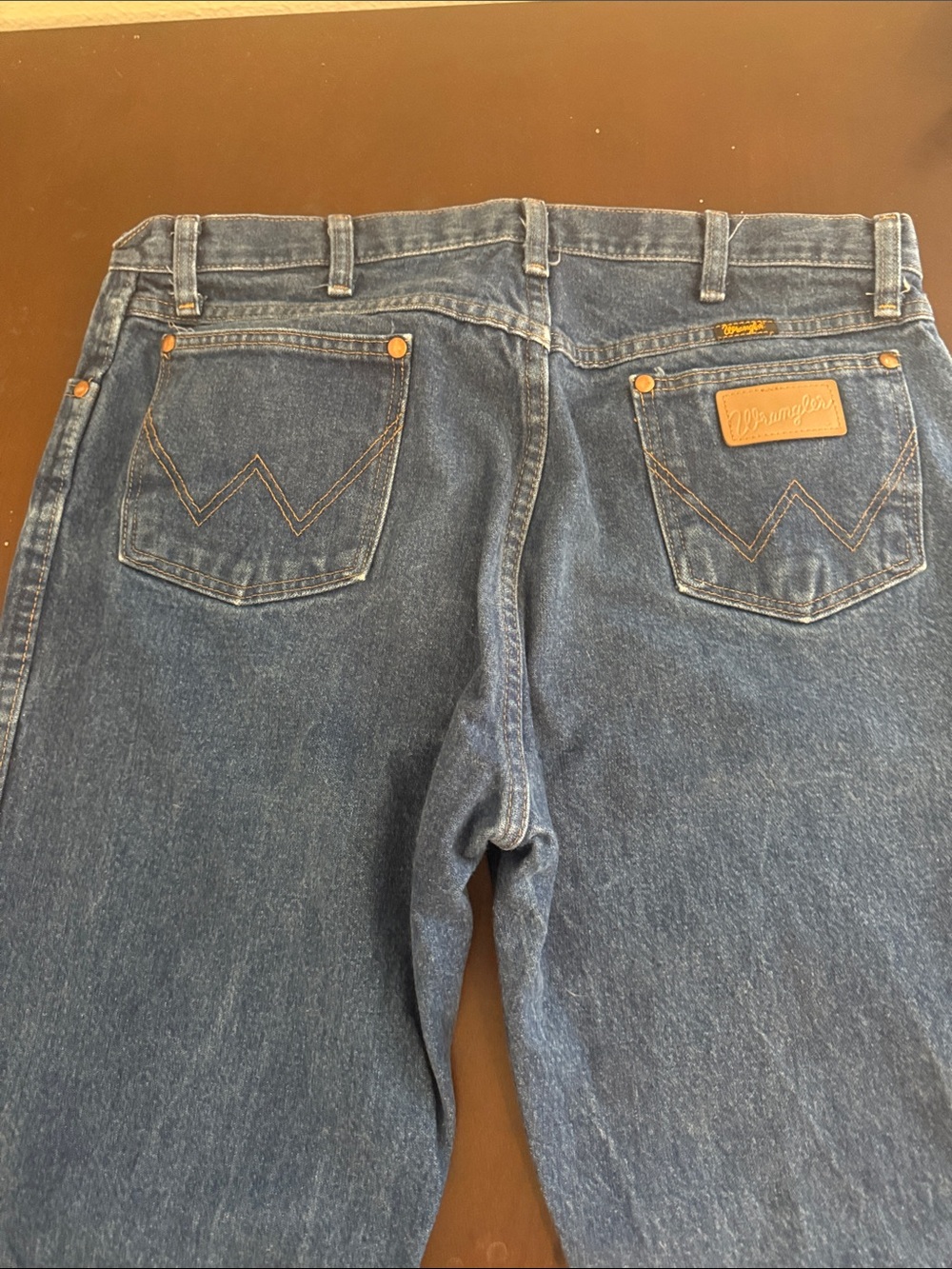 Wrangler Blue Denim Skirt with Leather Patch - Picture 5 of 5